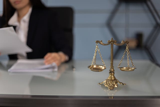balance scale on table 