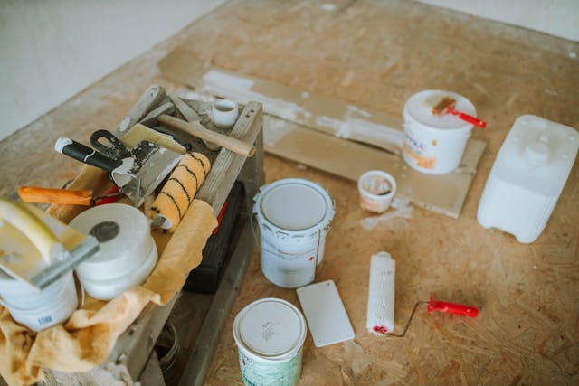 maintenance tools on ground 