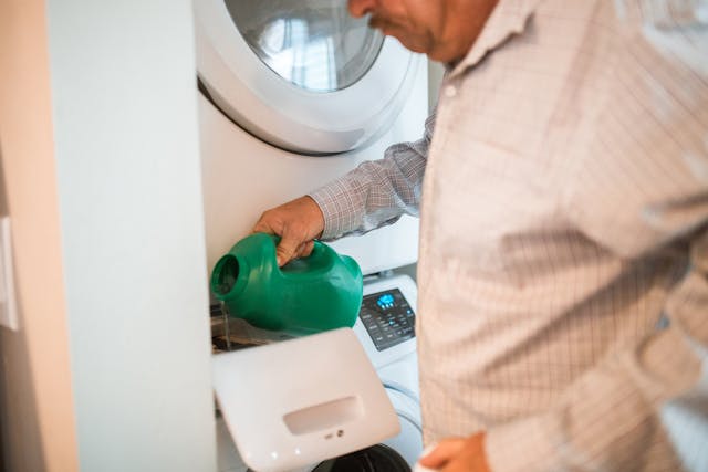 person-laundry-room